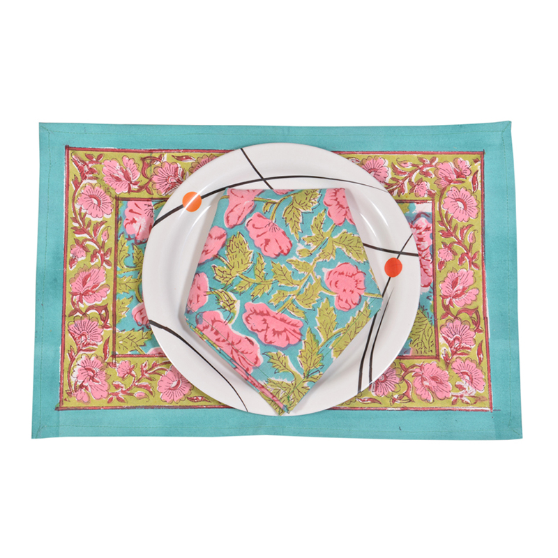Turquoise With Pink Floral VB-252