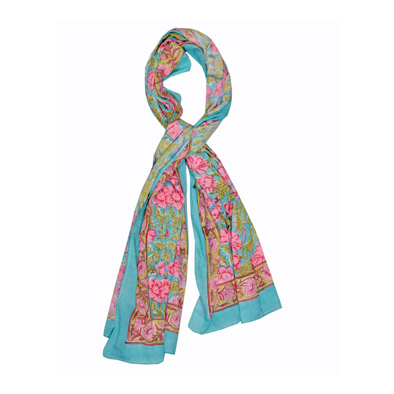 Turquoise With Pink Floral VB-102