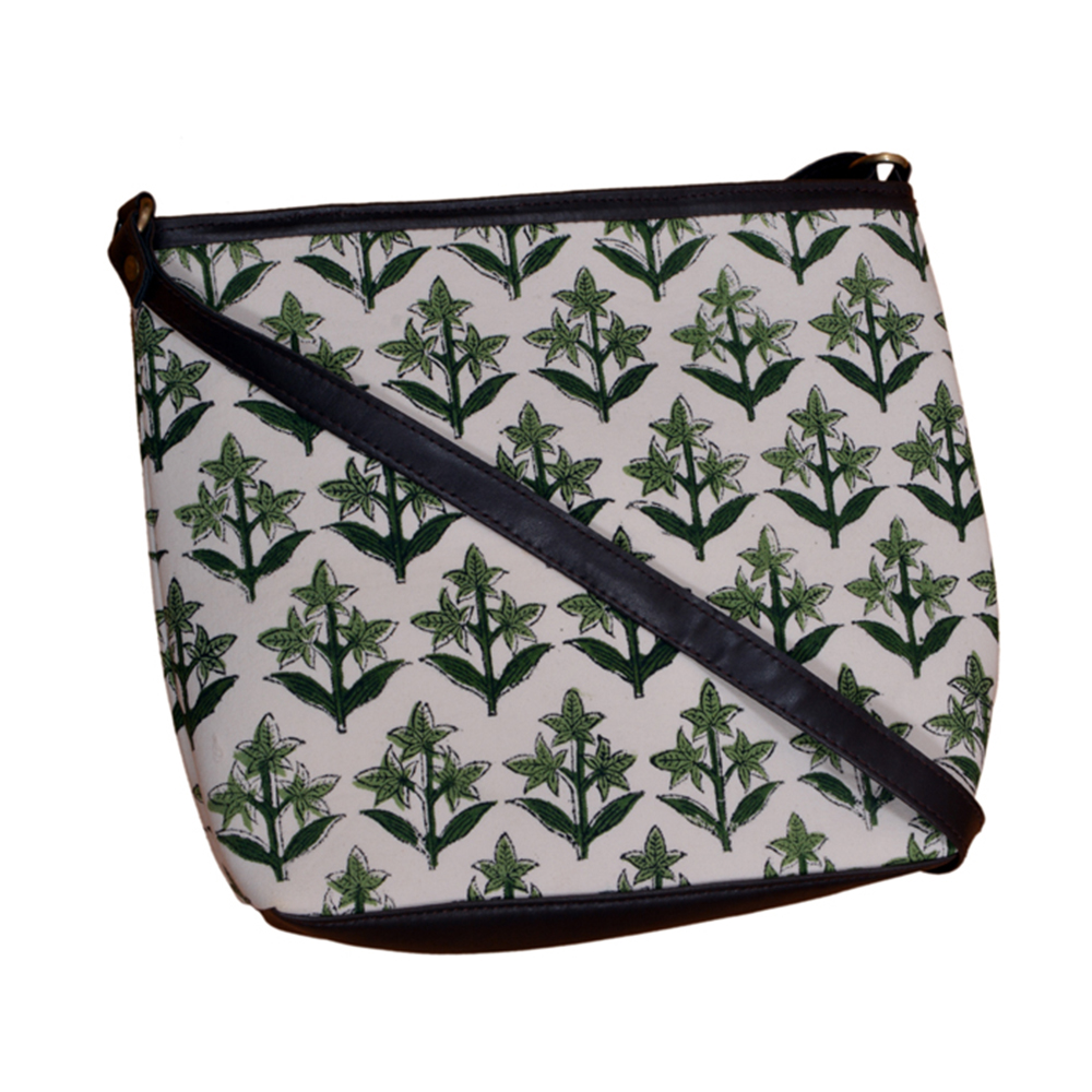 Green Three Leaf Ladies Bag with two Combo 
