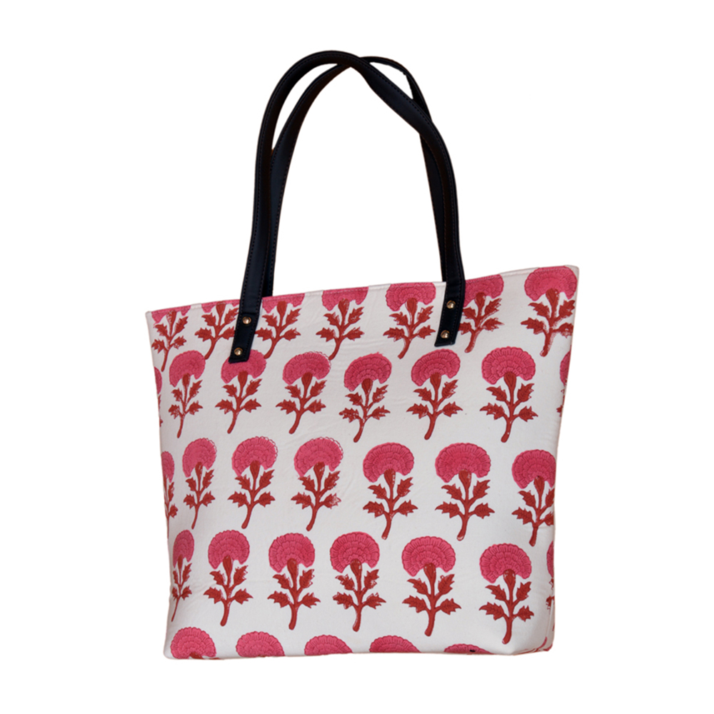 Pink Marigold Tote Bag