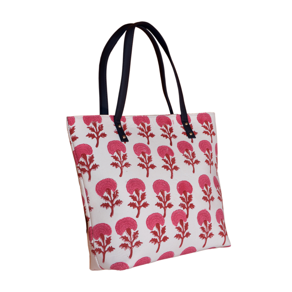 Pink Marigold Tote Bag
