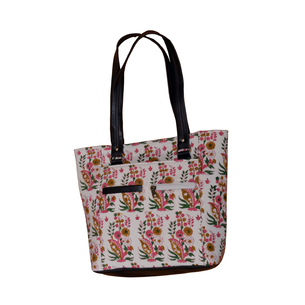 Red & Green Floral   Ladies Bag Four Pocket