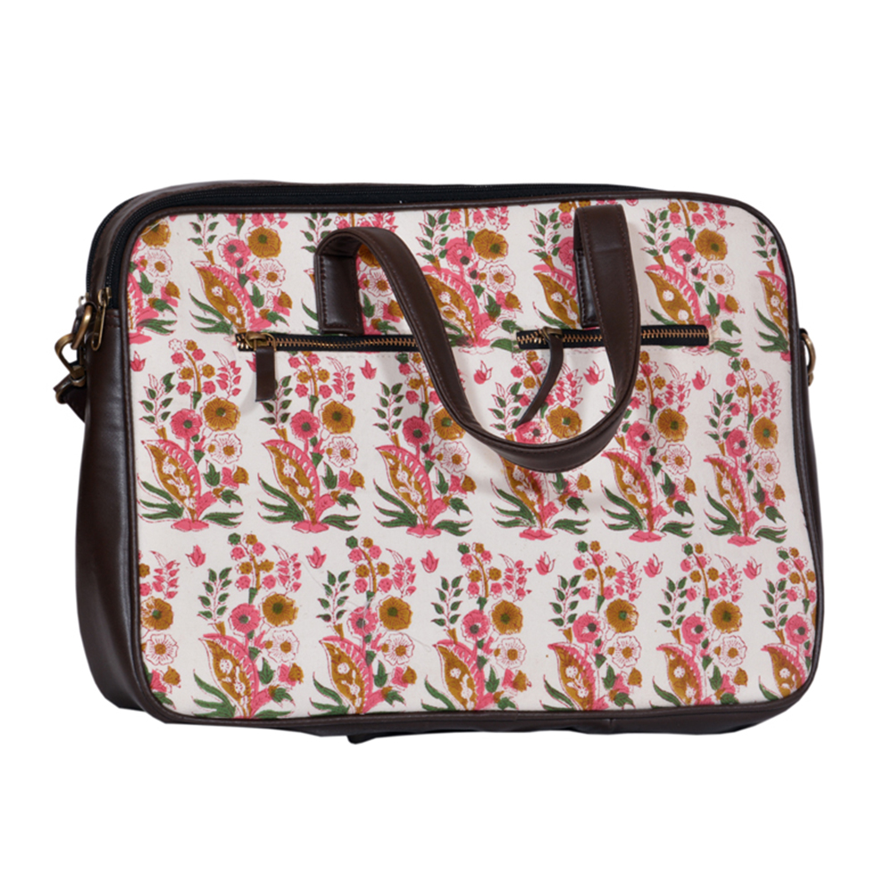 Red & Green Floral Laptop Bag