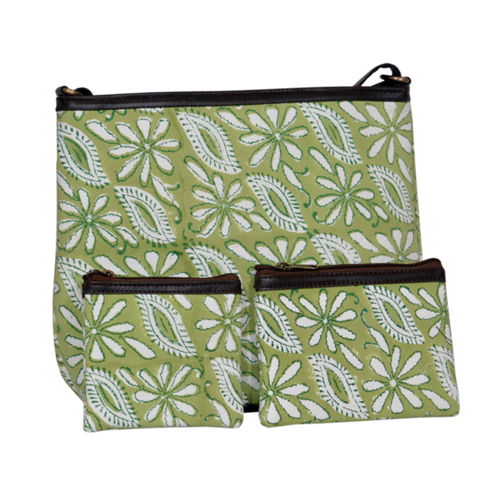 Sage Leaf Ladies Bag with two Combo 